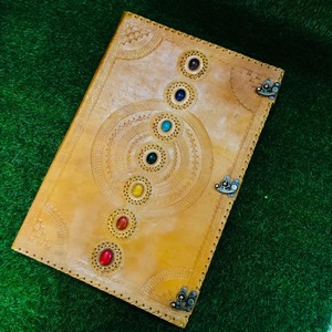 Grand carnet en cuir, album photo, sept chakras - Product Image 4
