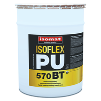 Membrane d'étanchéité liquide bitumineuse polyuréthane monocomposant au design moderne ISOFLEX-PU 570 BT Noir Certifié EN 1504-2 C