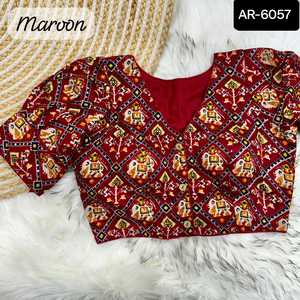 Vêtements ethniques indiens pur coton Readymade Blouse avec motif imprimé Travail décontracté et Dailya Wear Saree Blouse pour femmes vêtements - Product Image 5