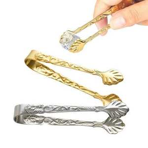 Elegant Ergonomic Luxury Brass Buffet <b>Tongs</b> for Serving Salad Bread Cake for Weddings Hotel Catering Made of Durable <b>Metal</b> - Product Image 3