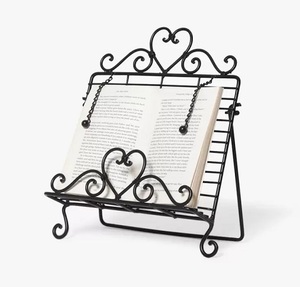 Support de livre de recettes en métal support de livre de recettes pour la cuisine vintage fer forgé pliant support de livre de recettes noir nouveau design - Product Image 3