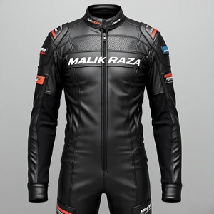 Combinaison de moto en cuir sur mesure, dimensionnement personnalisé, design et couleurs, armure CE, panneaux perforés, curseurs de genou externes - Product Image 2