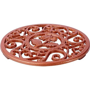 Dessous de plat en fonte au design floral vintage Support de marmite décoratif robuste et tapis pour la cuisine et la protection de la table à manger - Product Image 1