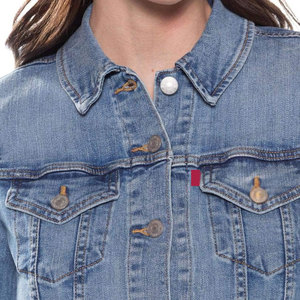 Oem Service Winter <b>Women</b> Jeans <b>Jacket</b> Knitted Breathable Cotton <b>Lightweight</b> Quick Dry - Product Image 5