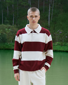 Camiseta de Manga Larga para Hombre, Informal, Transpirable, de Rayón y Algodón, Tejida, de Corte Holgado, con Logotipo en la Espalda, Hecha en Vietnam - Product Image 1