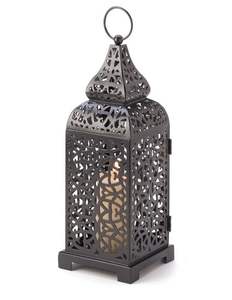 Farol de Ramadán de Metal con Diseño Intrincado de Calado, Perfecto para Celebraciones y Reuniones Familiares Nocturnas - Product Image 5