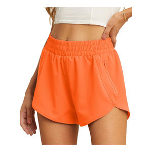 Short de style sportif taille haute pour femme 96% Nylon 4% Spandex True Fit poche cachée doublure respirante 100% client - Product Image 1