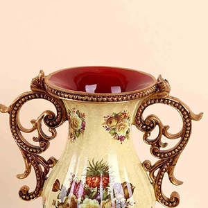 Vase à fleurs en laiton antique, élégance florale, durable, lustré, design traditionnel vintage, fait main, pour salon ou mariage - Product Image 5
