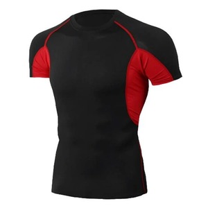 เสื้อยืดแขนสั้นสำหรับผู้ชาย, เสื้อยืดวิ่งกีฬาฟิตเนสชุดกีฬารัดรูปสำหรับผู้ชาย - Product Image 3