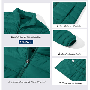 Puffer Jacket <b>For</b> Women Winter Warm <b>Quilted</b> Coat Lightweight Insulated Outerwear Stylish Casual Fashion Streetwear Outfit - Product Image 4