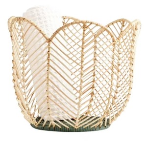 Rattan <b>Basket</b> with Ring Style <b>Handle</b> Handmade Woven Storage <b>Basket</b> for Fruits Snacks Laundry Toys Kitchen and Home Organizer - Product Image 3