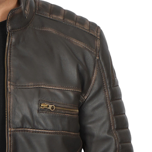 Precio de fábrica Chaqueta de cuero de alta calidad para hombre Diferentes colores disponibles en el precio más vendido Chaqueta de cuero para hombre - Product Image 6