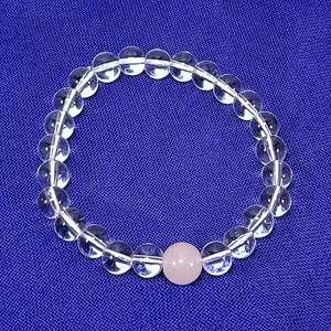 <b>Crystal</b> <b>bracelet</b> Rose quartz& <b>Crystal</b> Round Beads Stone <b>Crystal</b> Gemstone Fashion Jewelry Men and <b>Women</b> Gift Energy - Product Image 4