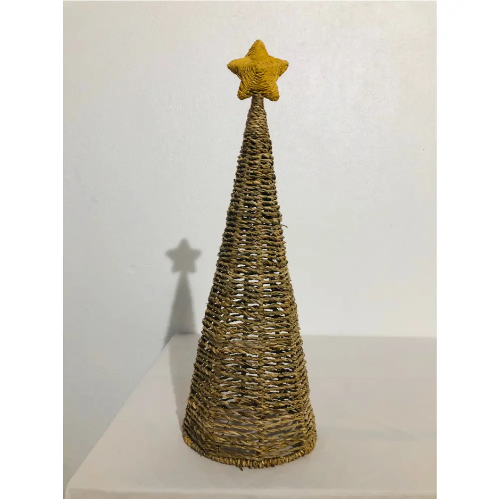 Heißes Produkt beste Qualität Seegras Weihnachts baum mit Stern auf der Top-Weihnachts zeit Dekoration hand gewebt aus Vietnam