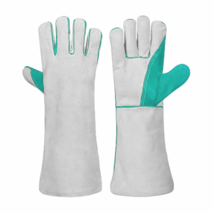 Guantes de soldadura de cuero dividido de piel de vaca reforzada de alta resistencia de Grado Superior Guantes de cuero industrial de seguridad contra incendios Soldador - Product Image 3