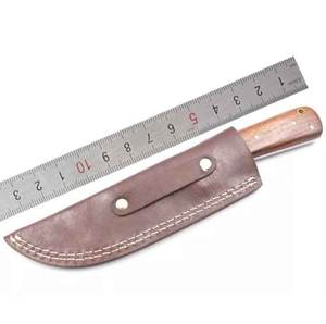 Cuchillo desollador de acero de Damasco personalizado hecho a mano con Funda de cuero compatible con OEM - Product Image 2