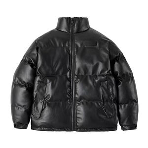 Nouveau gros 2025 épaissi coton PU cuir doudoune grande taille européenne épaule tendance froid chaud veste pour hommes - Product Image 5