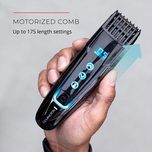 Tondeuse à barbe intelligente rechargeable avec mémoire de réglage et écran tactile numérique, sans fil, lame en acier inoxydable noir - Product Image 6