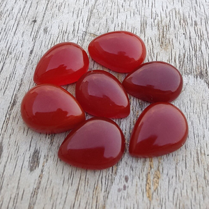 Aaa + chất lượng tự nhiên Red Onyx Loose đá quý Pear & Teardrop Shape Cabochon phẳng trở lại hiệu chỉnh & Kích cỡ có sẵn - Product Image 1