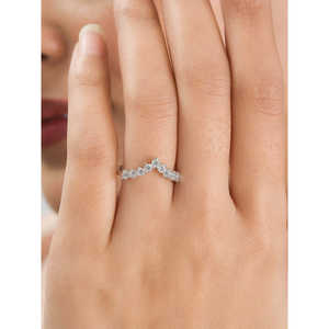 Anillo de Chevron ajustable con diamante americano, chapado en oro rosa de plata 925, incrustaciones de corte ovalado, estilo Vintage de moda, número en forma de letra - Product Image 1