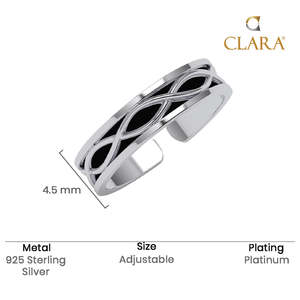 NOVAMART Fine Buy Premium 925 Pure Sterling <b>Silver</b> <b>Rings</b> for <b>Men</b> Geometric Design with Zircon or Pearl Rhodium Gold Plated Multi - Product Image 5