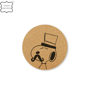 Posavasos de taza de bebida de barra de cerámica de sublimación personalizada con impresión de transferencia de calor a granel con corcho natural sostenible y duradero - Product Image 2