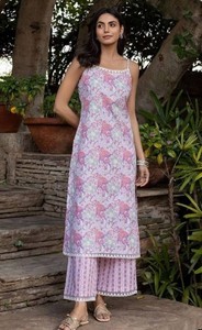 Wholesale Casual Wear Cotton <b>Kurti</b> with Bottom Collection Comfortable Daily Wear Ethnic Sets <b>for</b> <b>Women</b> OEM ODM Services - Product Image 2