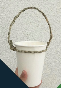 Portador de bebidas reutilizable de bambú natural para cafeterías de té de burbujas - Product Image 2