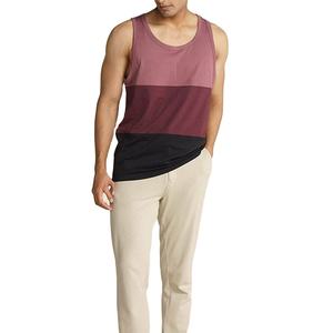 Camiseta sin mangas de algodón 100% para hombre, estilo casual, larga, blanca, con bolsillo, de secado rápido, transpirable, tejido lavado, 160g, al por mayor - Product Image 6