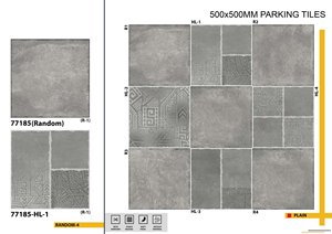 Azulejos de estacionamiento de porcelana 40x40cm Área exterior 400x400mm Azulejo de pavimentación Pisos exteriores Azulejos de porcelana Estacionamiento de porcelana - Product Image 2