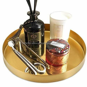 Bandeja redonda de acero inoxidable para servir, bandeja rectangular de Metal árabe, venta al por mayor - Product Image 6