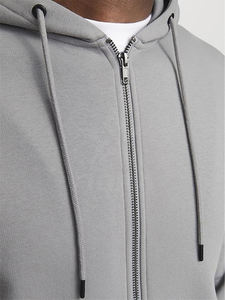 Sweat à capuche zippé Boxy en coton de haute qualité Sweats à capuche épais et surdimensionnés à double fermeture éclair personnalisés pour hommes - Product Image 6