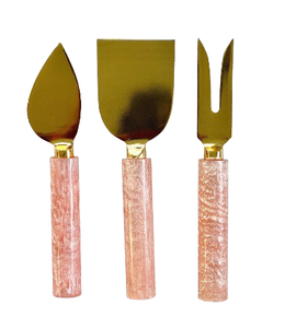 Cuchillo de Queso Multiusos de Acero Inoxidable con Mango de Metal Chapado en Oro y Hoja Pulida Brillante para Hoteles y Restaurantes - Product Image 6