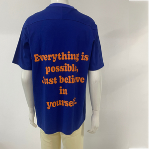 เสื้อยืดสำหรับผู้ชายทรงหลวมเข้ารูปผ้าฝ้าย100% ออกแบบได้ตามต้องการปักไหล่ผ้าคอตตอนโอเวอร์ไซส์ดีไซน์ใหม่ - Product Image 6