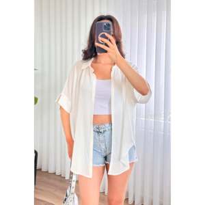 Kimono basique à manches courtes en gros - Blouse écru - Product Image 1