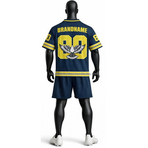 Meilleur fabricant fournisseur de maillots de football américain sur mesure, 100% polyester, haute performance, évacuation de l'humidité - Product Image 4