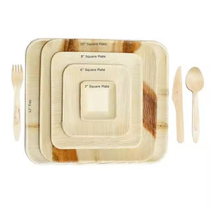 Palmy Eco Friendly Biodegradable <b>Disposable</b> Natural Compostable Areca Palm Leaf Bamboo Plate <b>Tableware</b> Dinnerware - Product Image 1