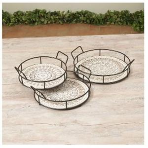 Ensemble de 3 bougeoirs en métal et en bois de qualité supérieure à Offre Spéciale prix, forme et taille personnalisées, centre de table pour la maison - Product Image 1