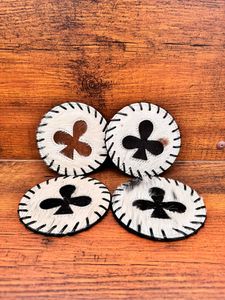 Juego de posavasos de cuero de vaca hecho a mano de alta calidad para decoración del hogar posavasos de cuero genuino occidental para ocultar nuevos regalos para el hogar - Product Image 6
