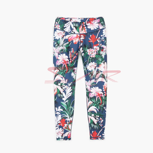 Pantalones de gimnasio de cintura alta para mujer con sublimación personalizada, mallas de yoga para mujer con logotipo impreso, tejido de punto, técnica de tinte a granel - Product Image 6