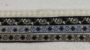 Encajes Bordados con Hilo Fino Hechos a Medida para Ribete de Prendas y Manualidades, Diseño de Borde Delicado en Alta Calidad - Product Image 2