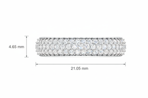 Anillo de Mujer de Oro de 14K con Tres Diamantes Redondos Brillantes de Talla Everlasting para Cualquier Ocasión - Product Image 2