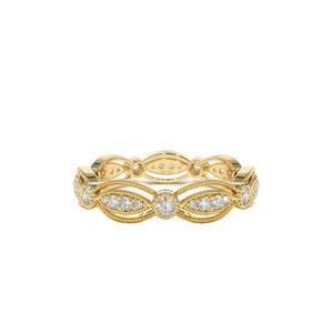 Beautiful Design Full Eternity Diamond Band <b>Ring</b> 14k <b>Gold</b> <b>Vintage</b> Art Deco Diamond Wedding <b>Ring</b> by Indian Jewelry Manufacturer - Product Image 1