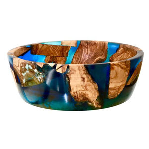 Custom Wood and Resin Food Serving <b>Bowl</b> Stylish Design Perfect for Kitchenware and <b>Mixing</b> Ideal for Home Use - Product Image 4