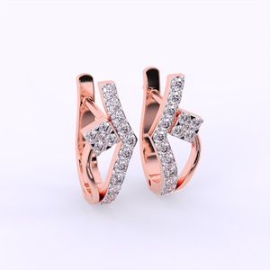 Pendientes de serenata de estilo moderno hechos con oro sólido de 14K/18K y joyas de diamantes de moissanita para fiesta a un precio razonable - Product Image 3