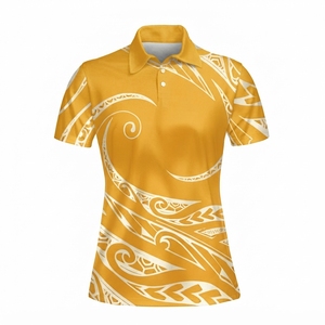 Proveedor Directo de Fábrica, Camiseta Polo de Manga Corta para Mujer, Diseño Tribal Tejido, Servicio OEM, Ropa Casual Transpirable, Venta al Por Mayor - Product Image 6