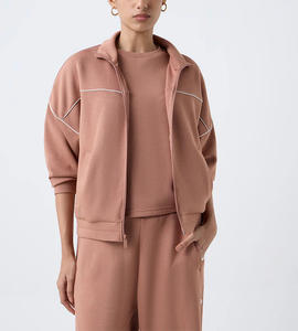 Conjunto Deportivo Personalizado al por Mayor para Mujer, Sudadera con Capucha y Cremallera y Pantalones Deportivos, Elegante Conjunto de Dos Piezas Cálido para Otoño e Invierno - Product Image 1