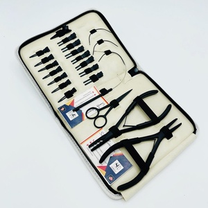 Professional Microlink Hair Extension Toolkit Complete <b>Set</b> for Expert Application Stainless Steel Includes Tape-in Press <b>Pliers</b> - Product Image 3