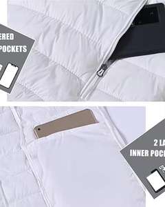 Chaqueta acolchada de calidad superior para hombre, aire acondicionado, ligera, de manga larga, cuello levantado con impresión de logotipo personalizado - Product Image 3