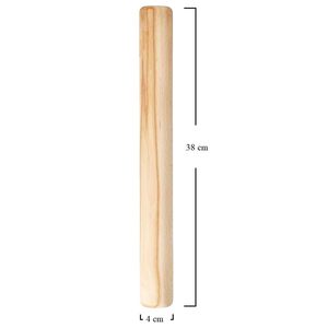 Mattarello tondo in legno di faggio 38x4 cm senza manici per biscotti torte Pasta utensile da cucina artigianale - Product Image 2